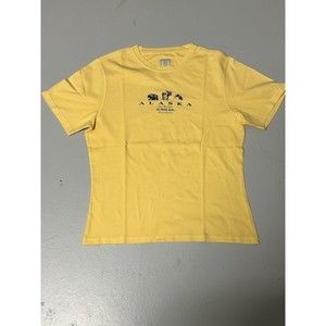 Vintage Gear Dear Alaska Yellow T Shirt 100% Cotton Size M Woman
